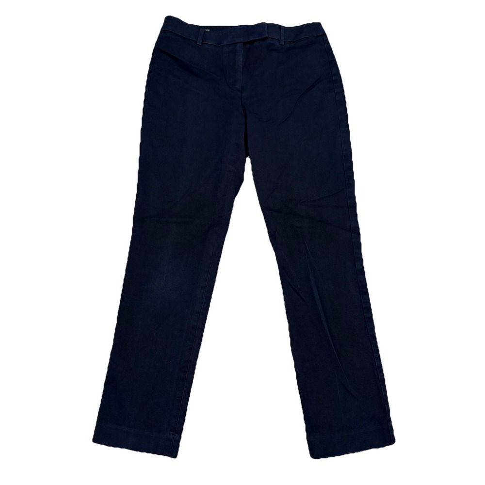 Talbots High‎ Waist Straight Pants Women 2P Navy Stretch